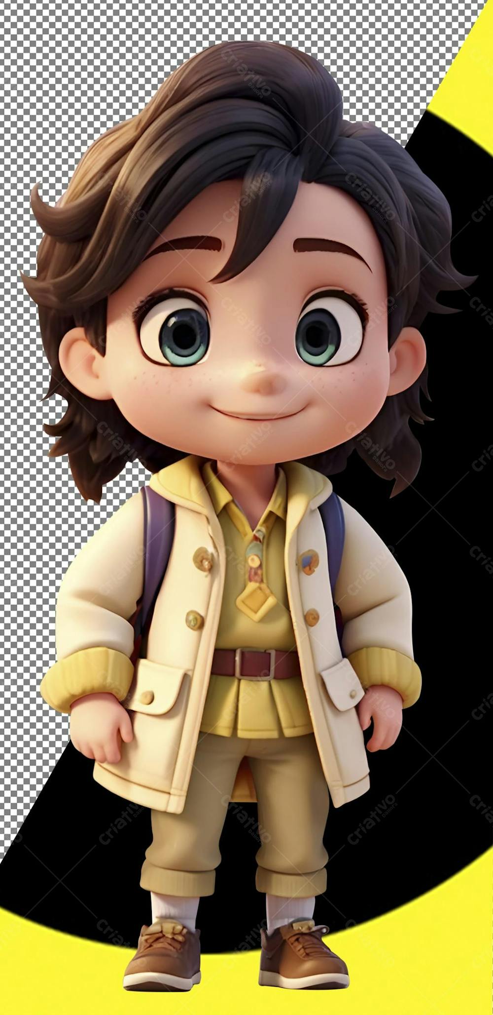 Personagem 3D , volta às aulas, mochila, menina fofa, Disney, Pixar