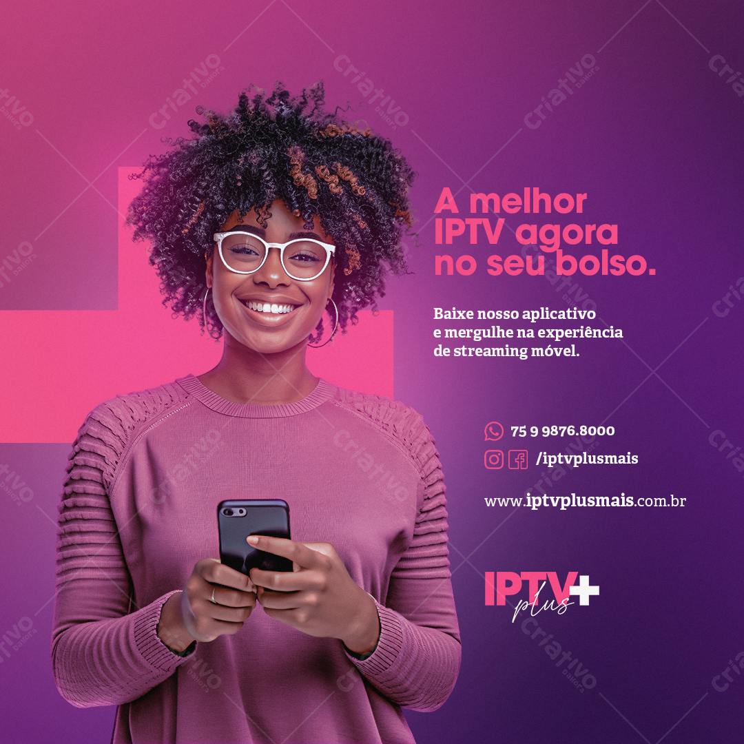 Anúncio IPTV para Redes Sociais PSD Editável
