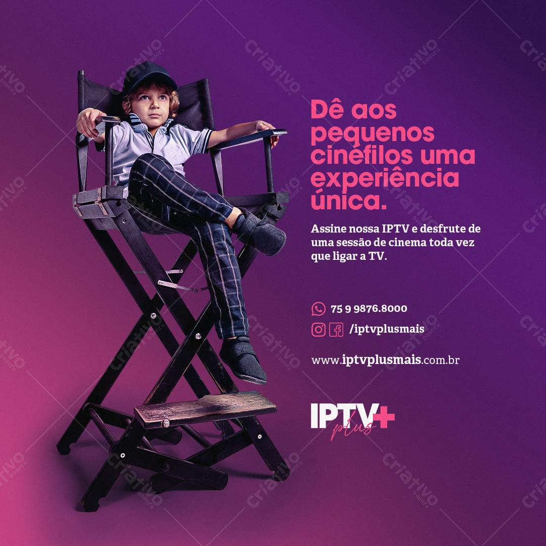 Flyer para IPTV Infantil PSD Editável