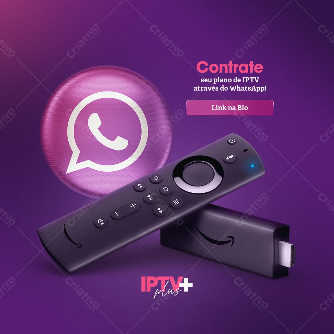 Post para Redes Sociais IPTV PSD Editável