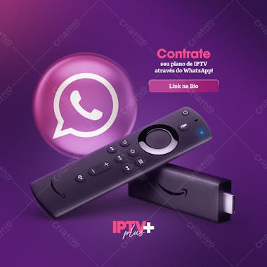 Post social média iptv contrate psd