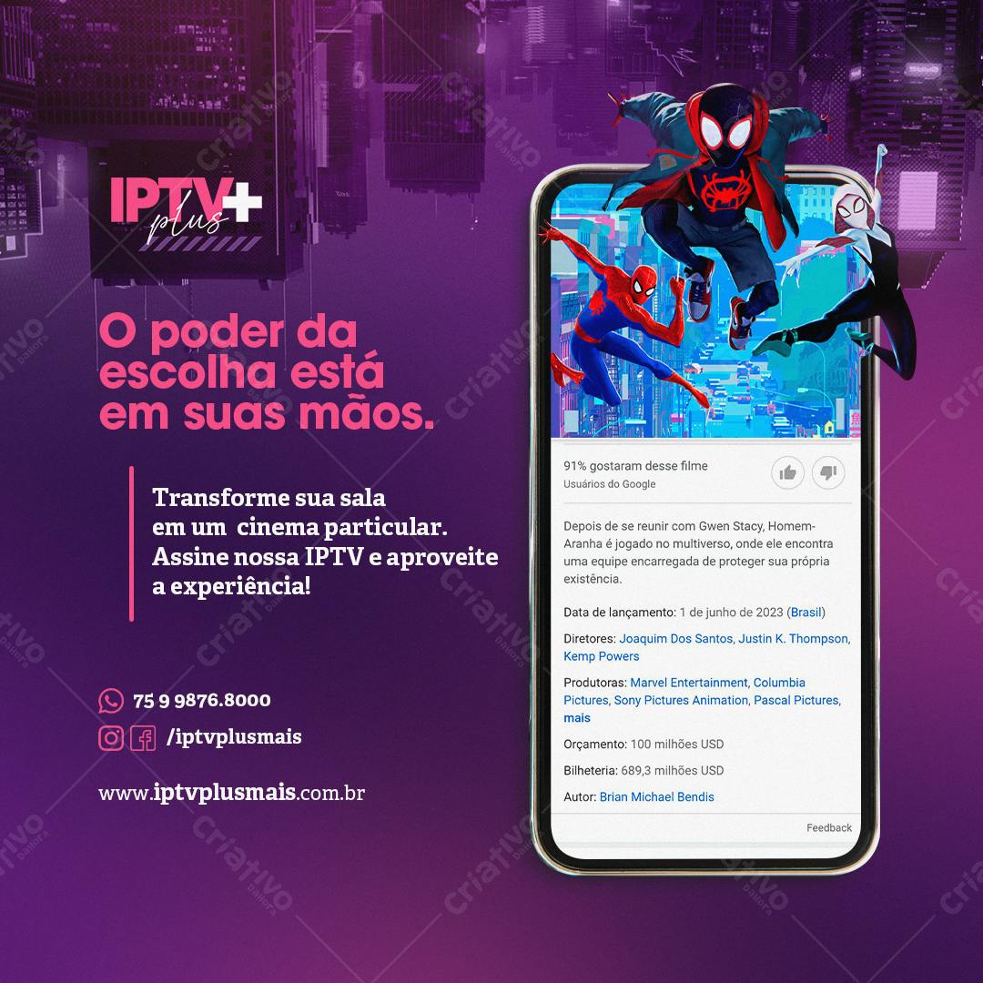 Flyer IPTV + Promoção PSD Editável