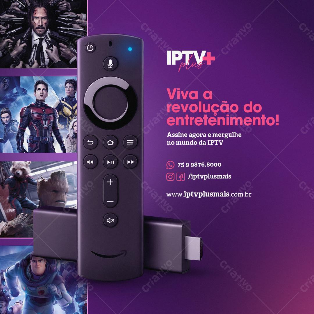 Anúncio IPTV+ PSD Editável