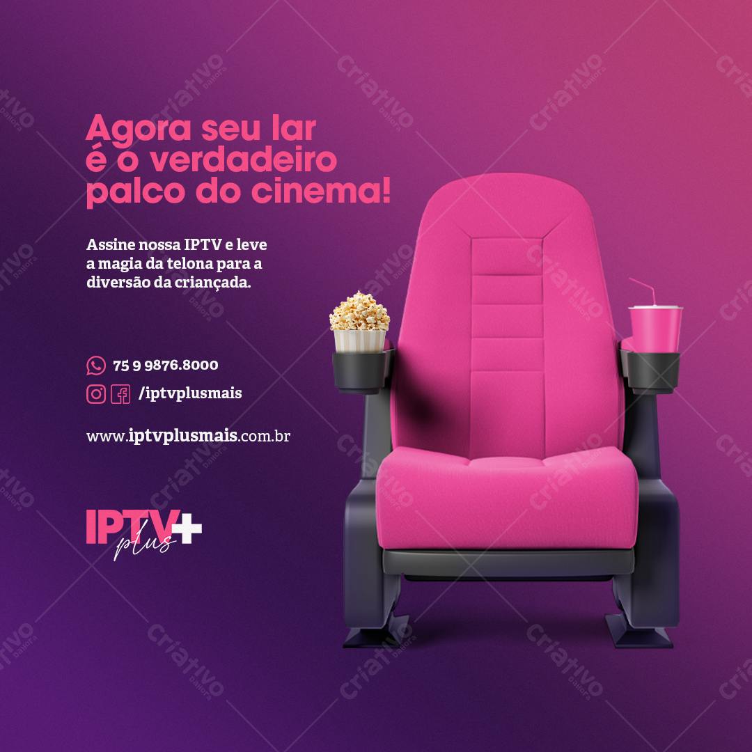 Post para IPTV PSD Editável