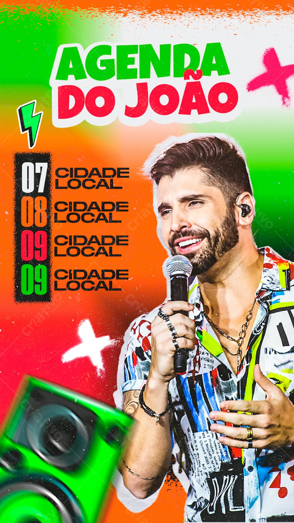 Flyer Artista Agenda Semanal psd