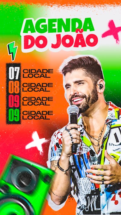 Flyer Artista Agenda Semanal psd
