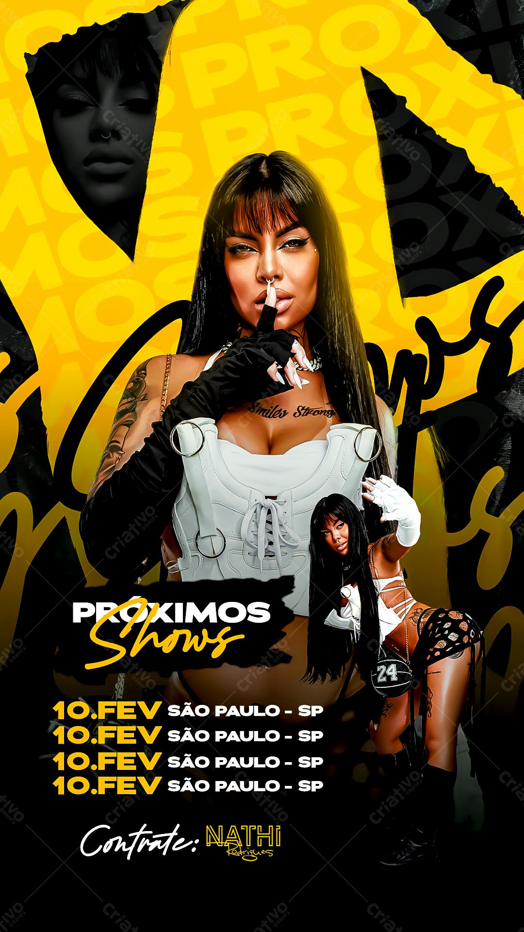 Flyer Shows Nath Rodrigues PSD Editável
