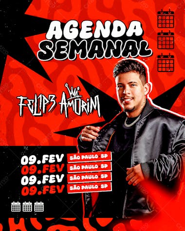 Flyer agenda semanal felipe amorim feed