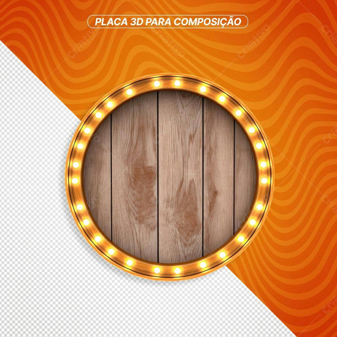 Moldura circular PNG com fundo transparente