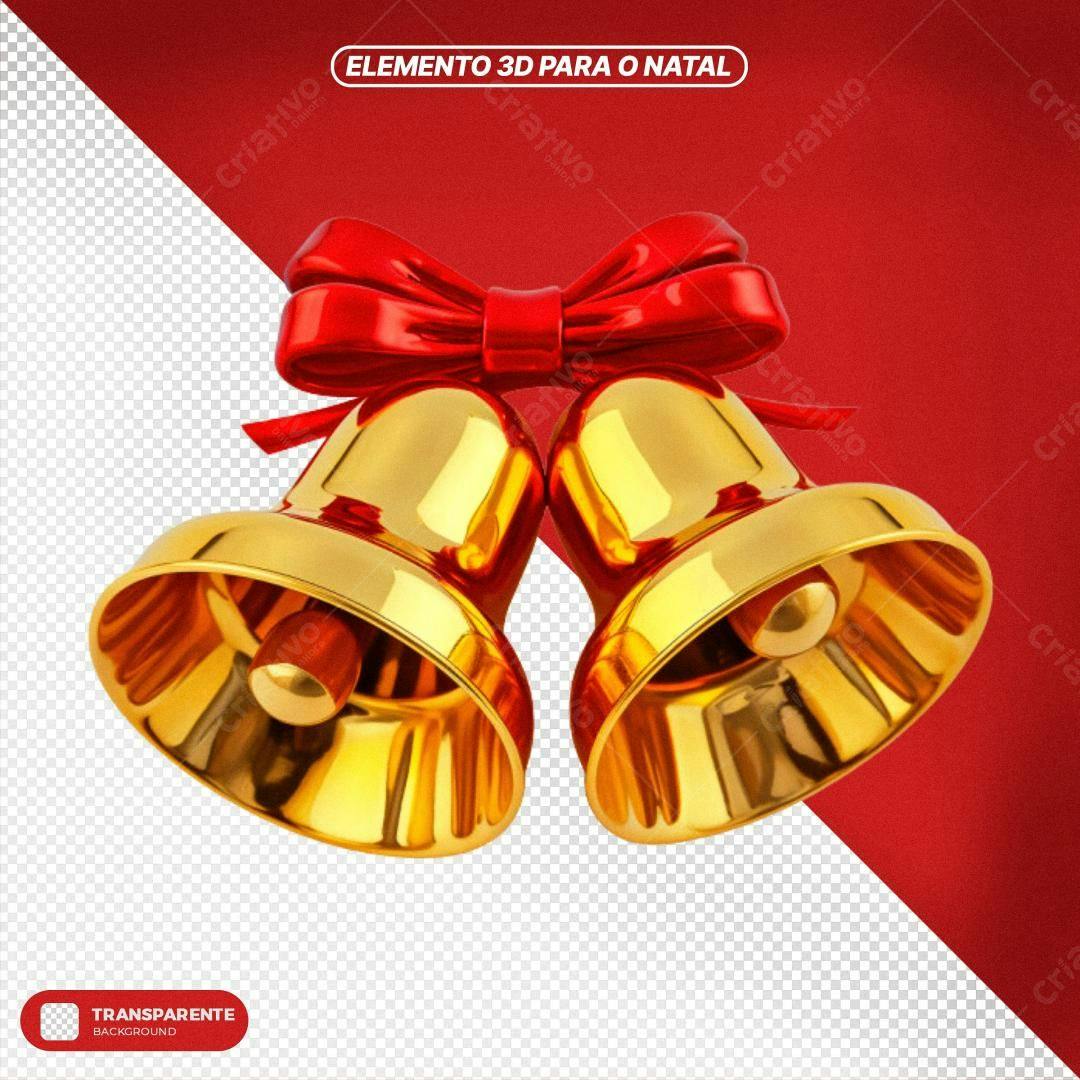 Icone Natal Sino Dourado PNG com fundo transparente