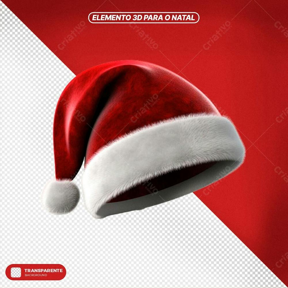 Elemento 3D Para O Natal Gorro Em Png