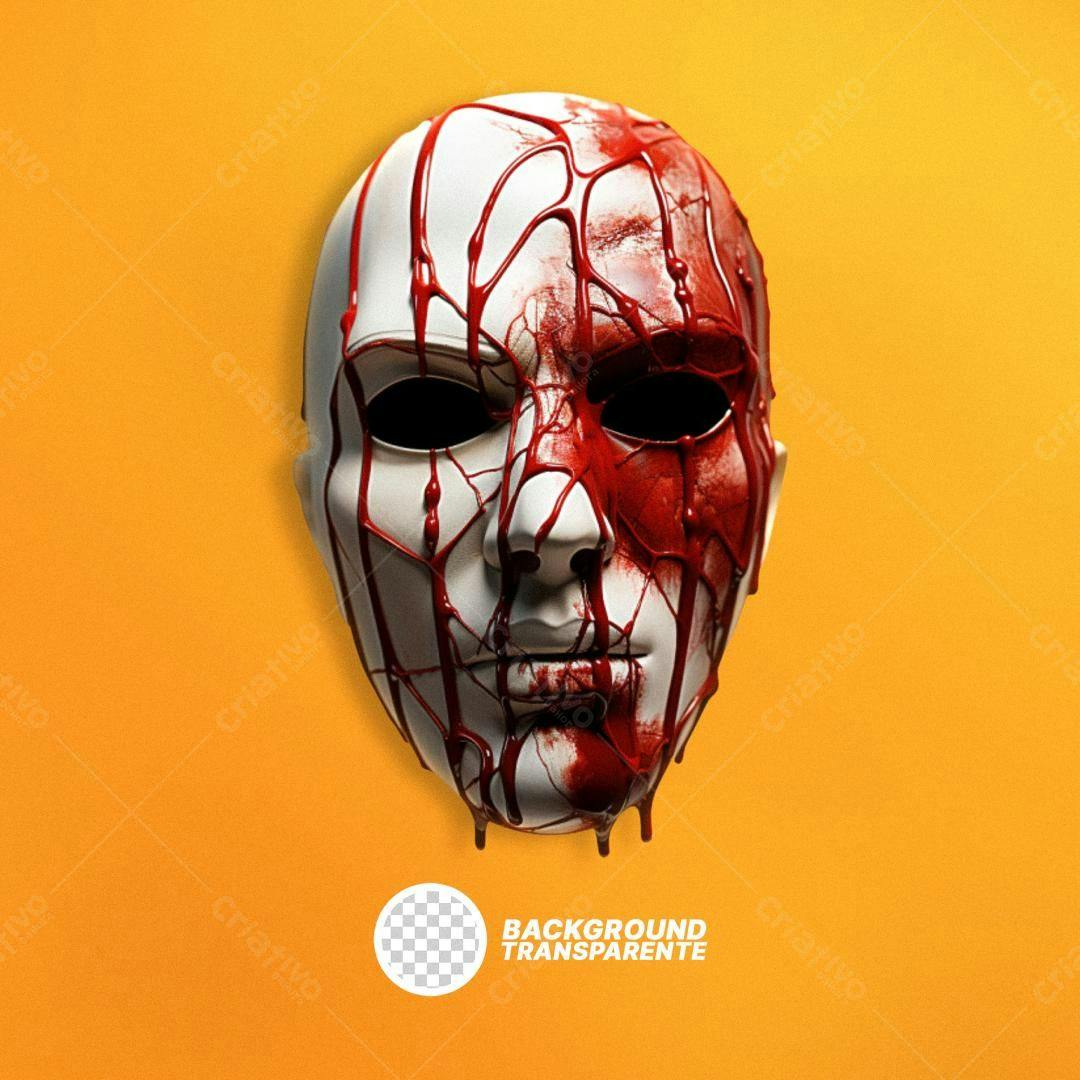Máscara Halloween PNG com fundo transparente