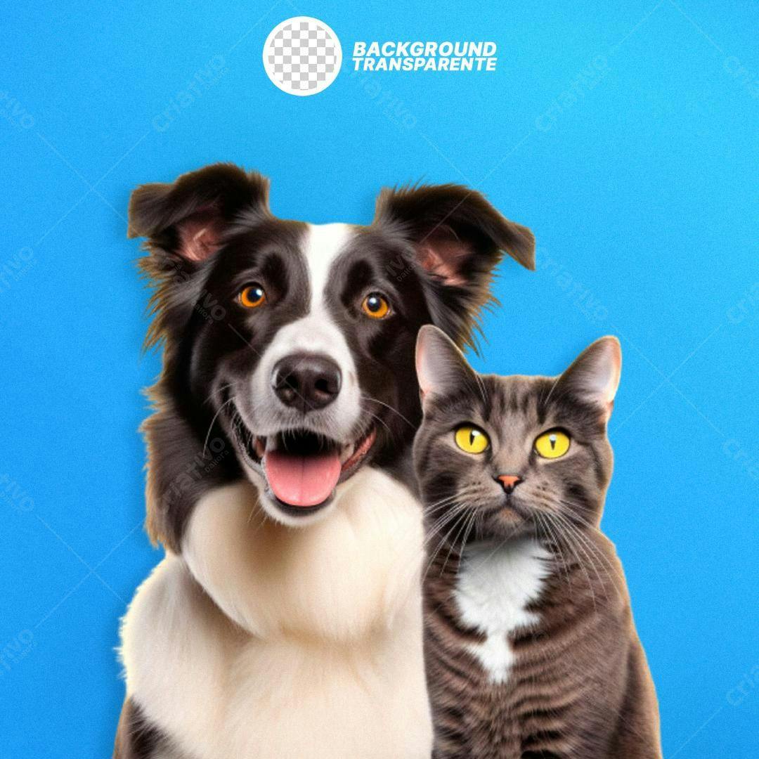 Imagem PNG Cachorro e Gato com fundo transparente