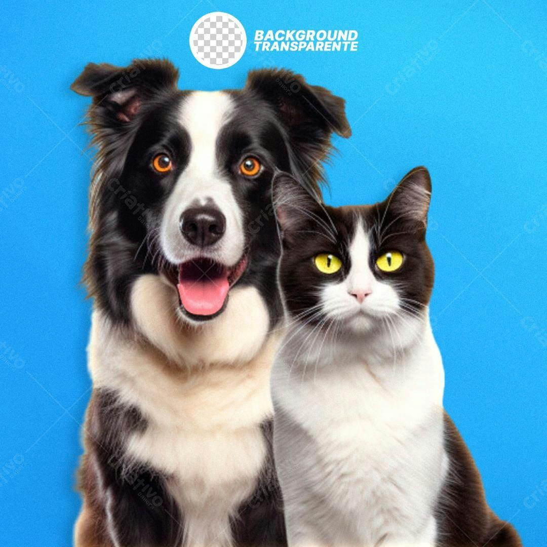 Imagem PNG Cachorro e Gato fundo transparente