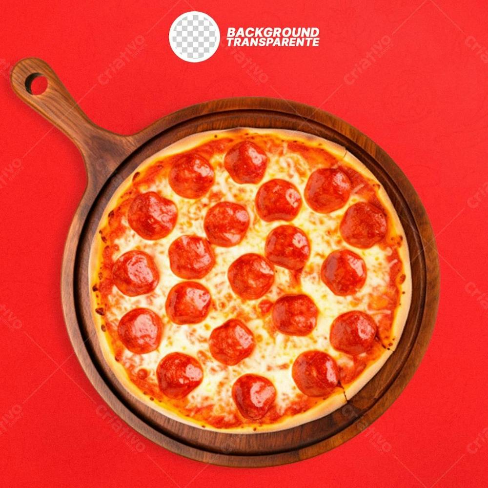 Pizza De Pepperoni Com Fundo Transparente png
