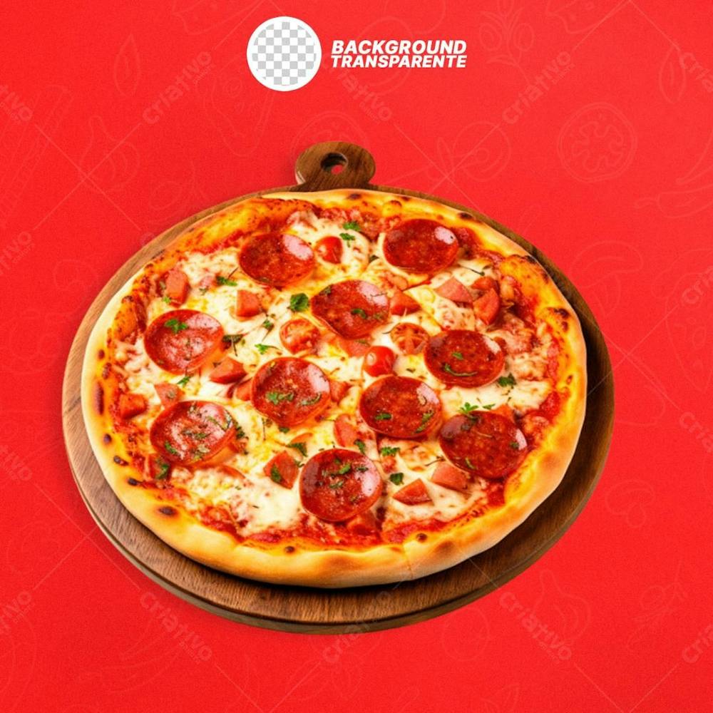 Pizza De Pepperoni Com Fundo Transparente 