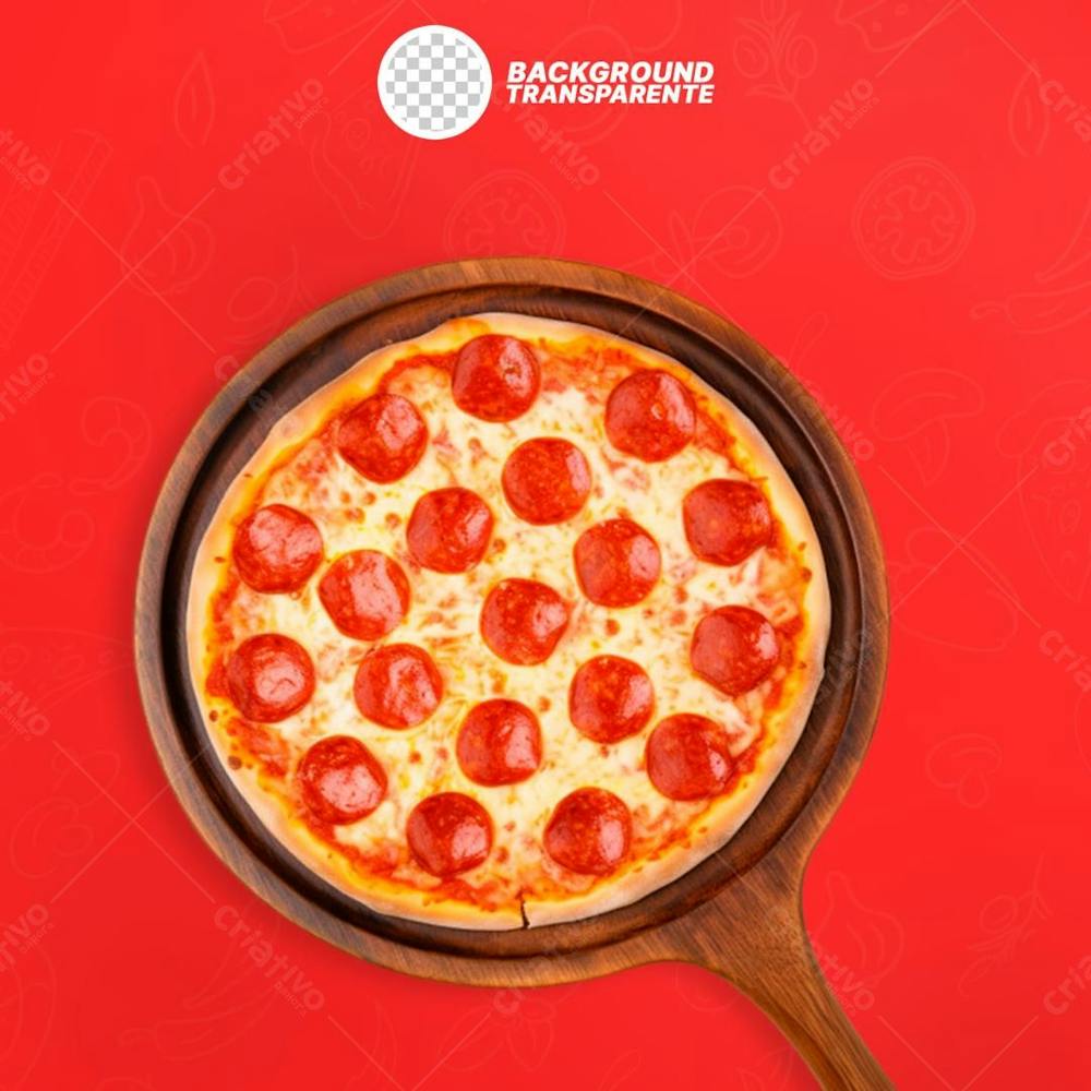 Pizza De Pepperoni Com Fundo Transparente 