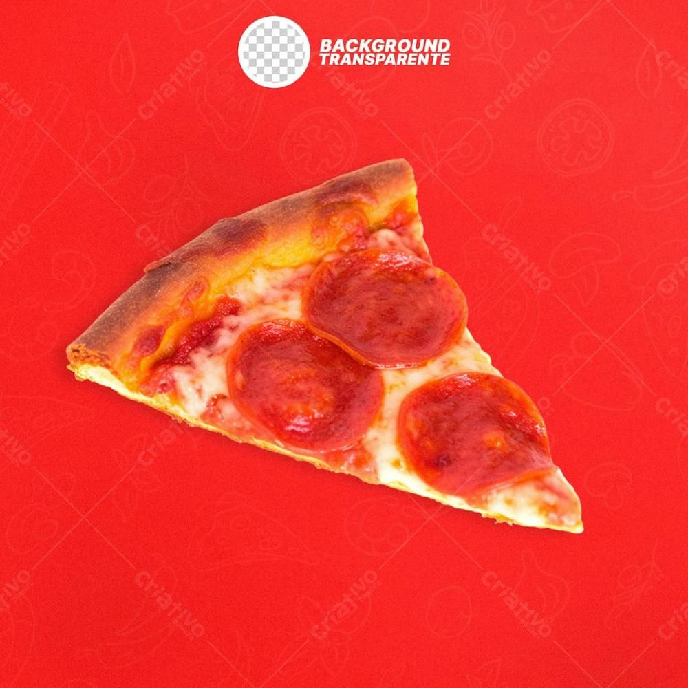 Fatia De Pizza De Pepperoni Com Fundo Transparente 