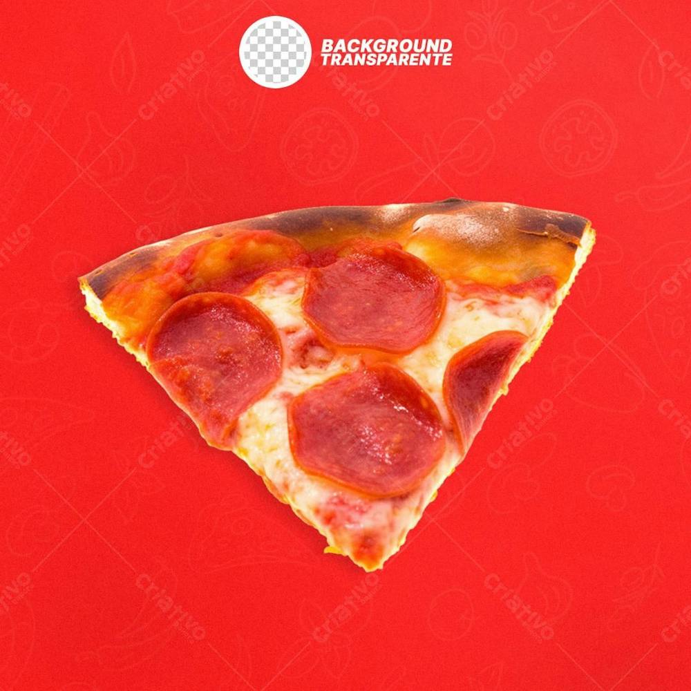 Fatia De Pizza De Pepperoni Com Fundo Transparente 