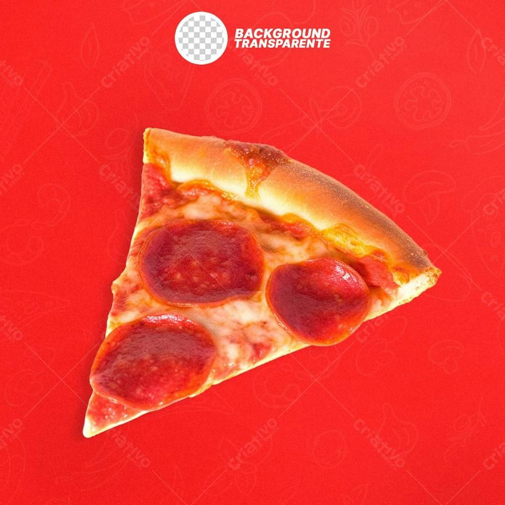 Fatia De Pizza De Pepperoni Com Fundo Transparente 