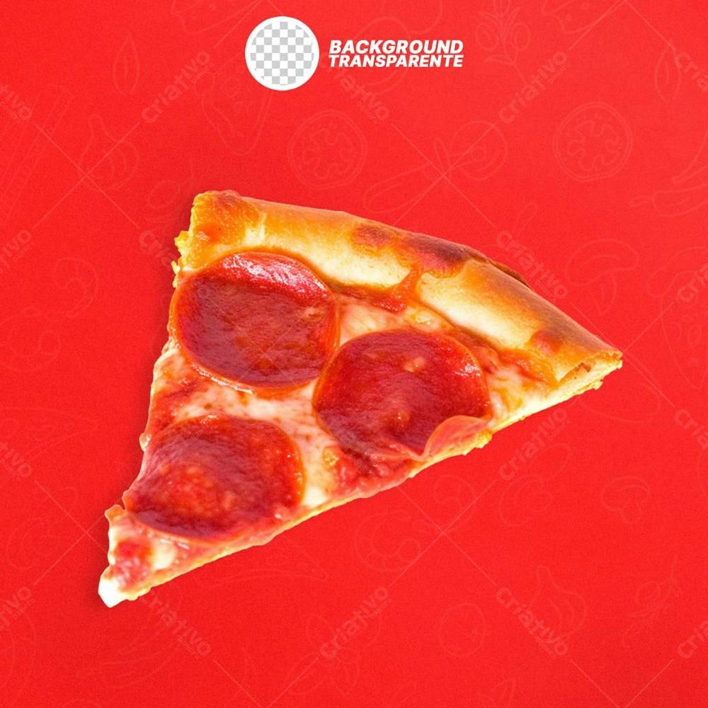 Fatia De Pizza De Pepperoni Com Fundo Transparente 