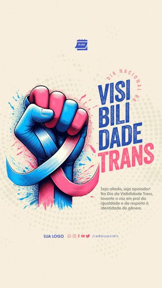 Story dia da visibilidade trans igualdade e respeito