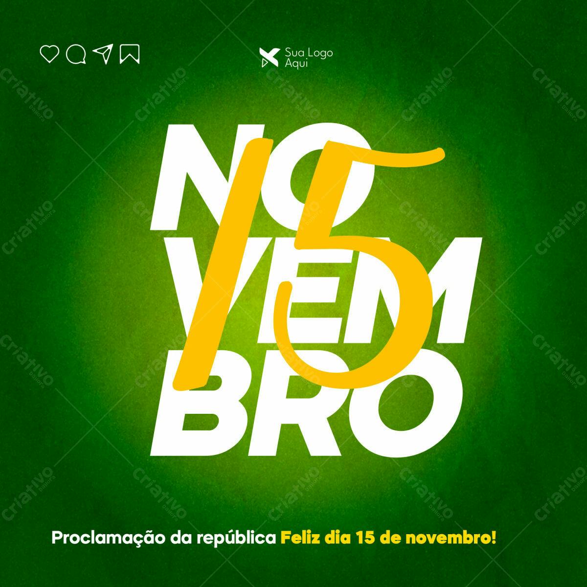 Post para o Dia da Proclamação da República PSD Editável