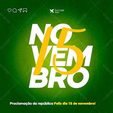 Social media proclamação da república 15 de novembro