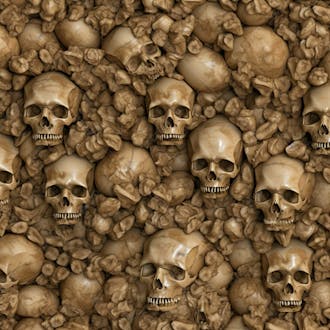 Background de cranios humanos gerado por ia