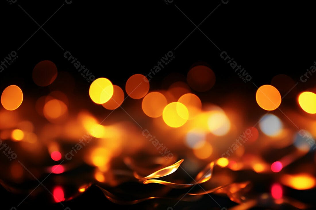 Textura Luzes Bokeh Douradas para Fundo