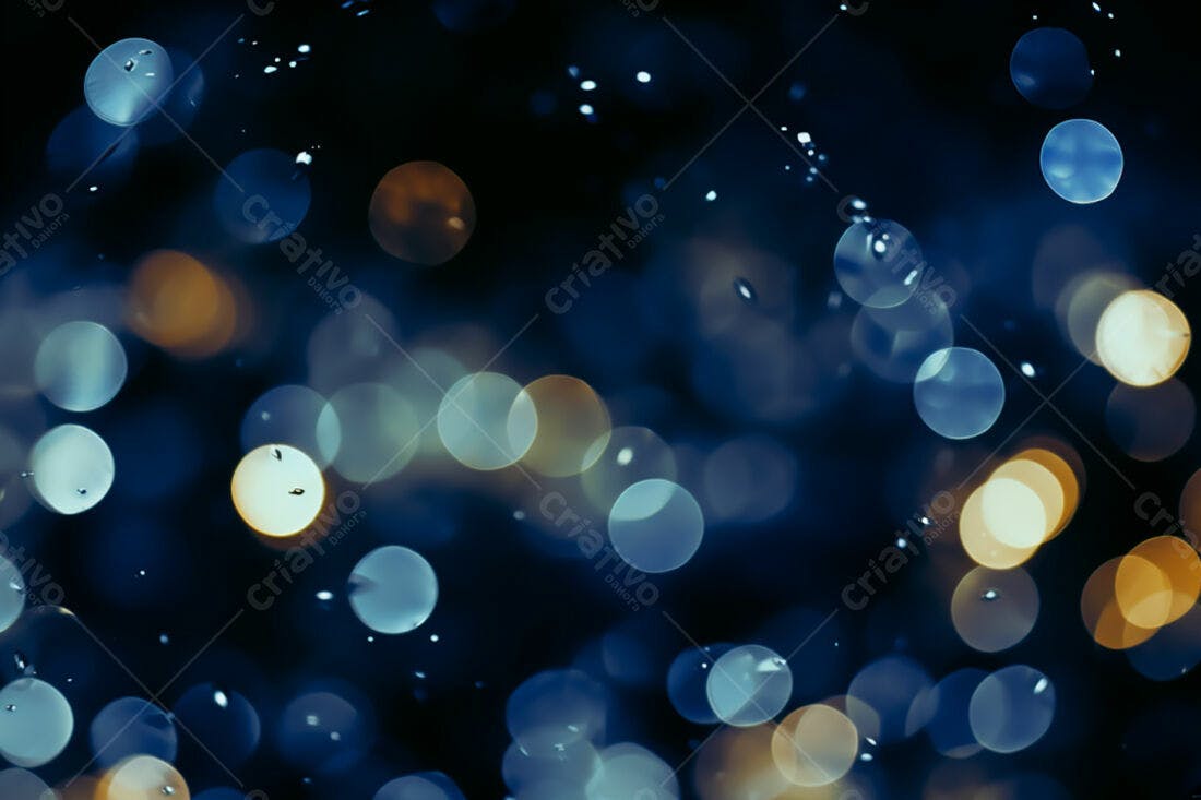 Textura Luz Bokeh Azul e Amarela para Fundo