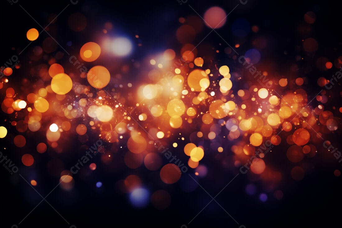 Textura Luzes Bokeh Douradas para Fundo