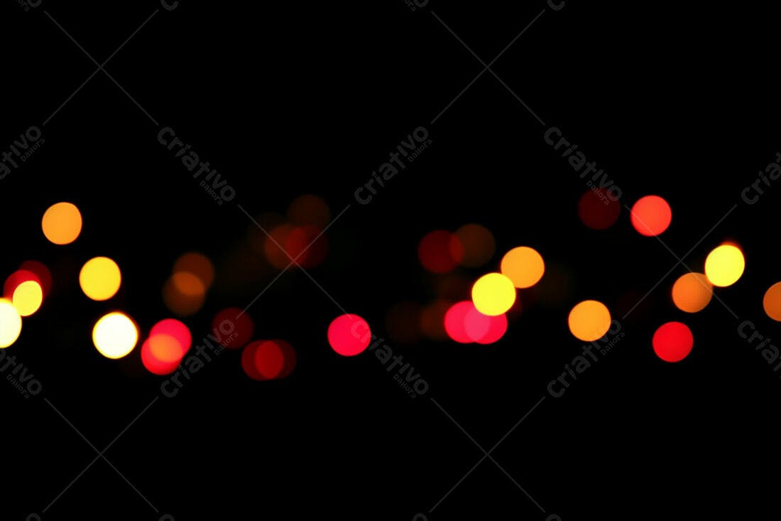 Textura Luzes Bokeh Vermelho e Amarelo para Fundo