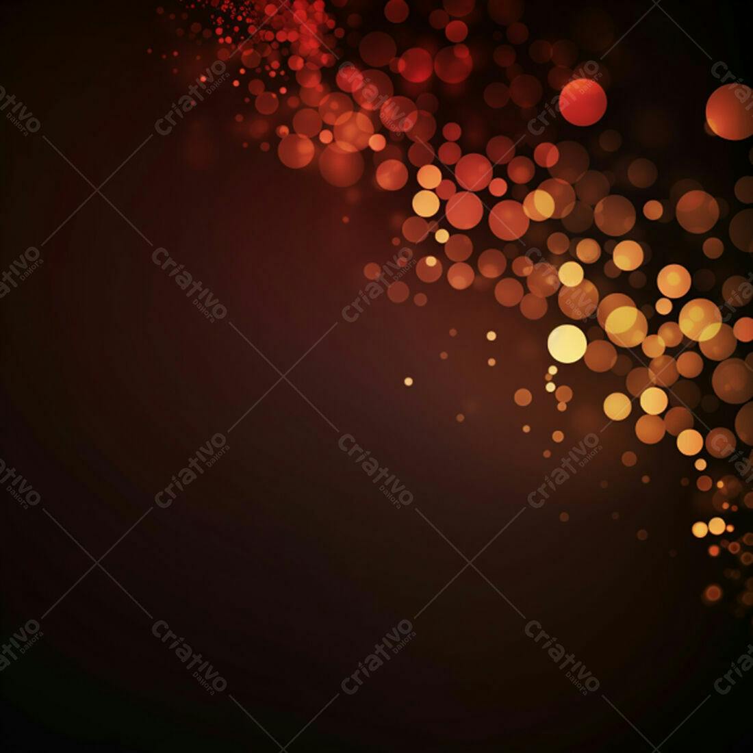 Textura Luzes Bokeh Vermelha e Dourada para Fundo