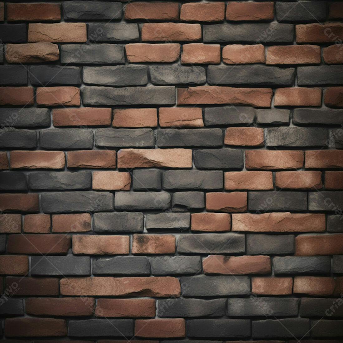 Textura tijolo marrom e cinza para fundo