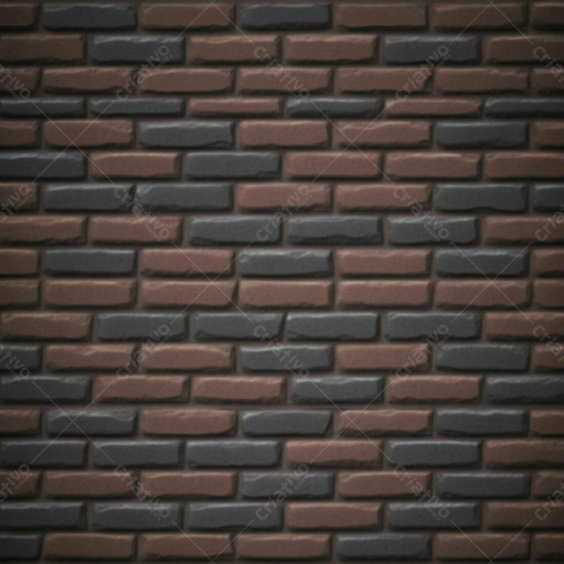 Textura tijolo marrom e cinza para fundo