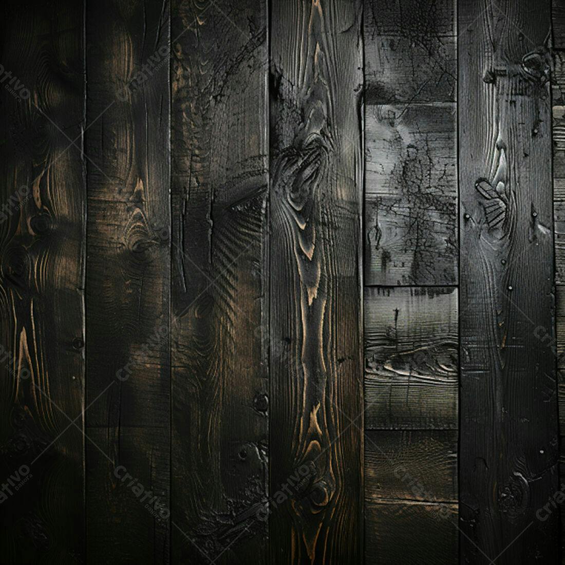 Textura madeira queimada escura para fundo