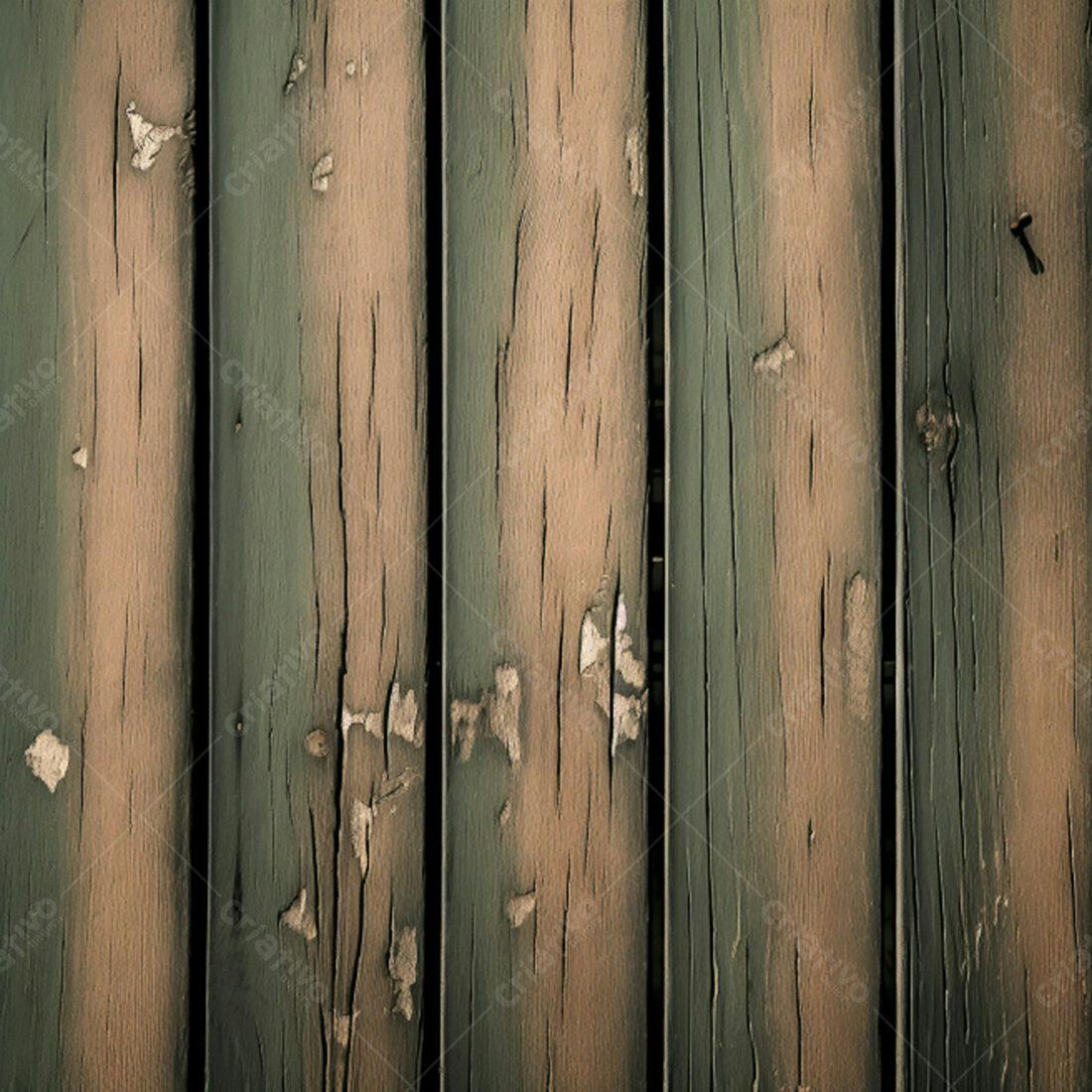 Textura madeira desgastada verde e bege para fundo