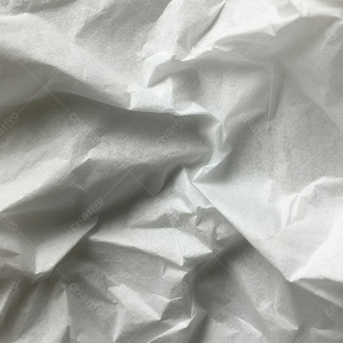 Textura papel amassado branco para fundo