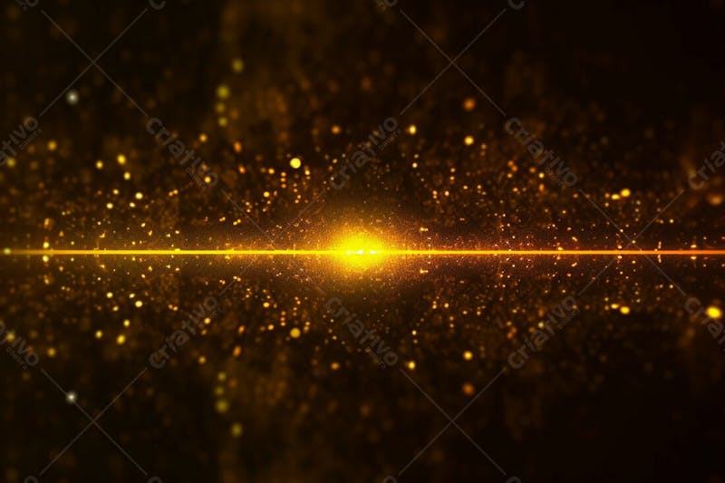 Luz dourada overlay raio luzes partículas