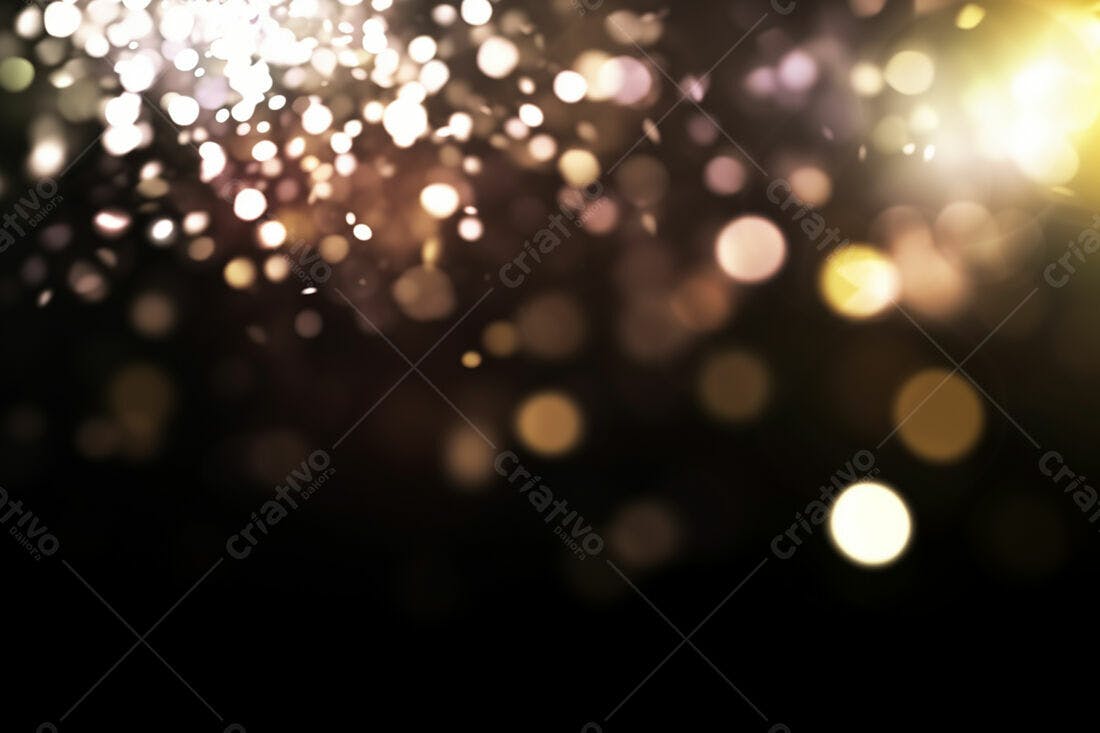 Textura Luz Bokeh Dourada para Fundo