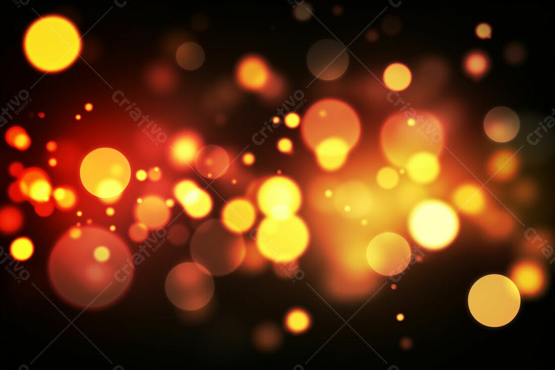 Textura Luzes Bokeh Vermelho e Amarelo para Fundo