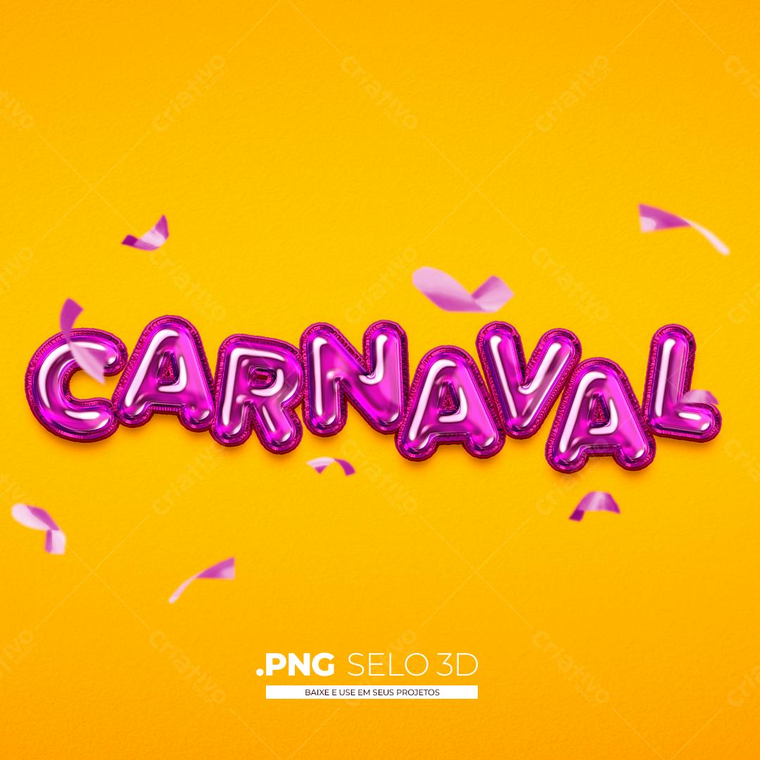 Selo Carnaval PNG com fundo transparente
