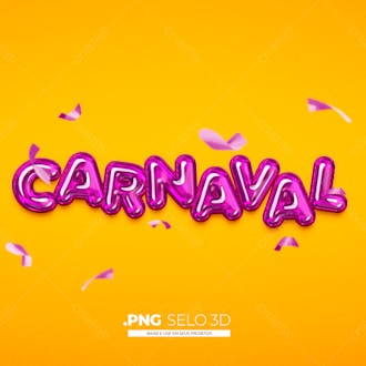 Selo 3d carnaval