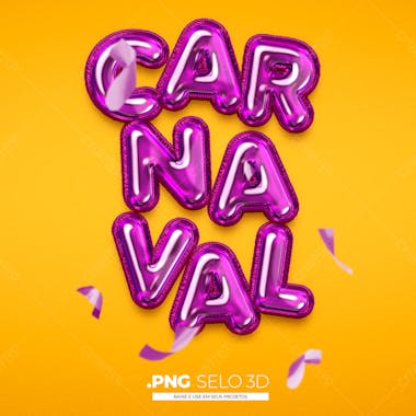 Selo 3d carnaval