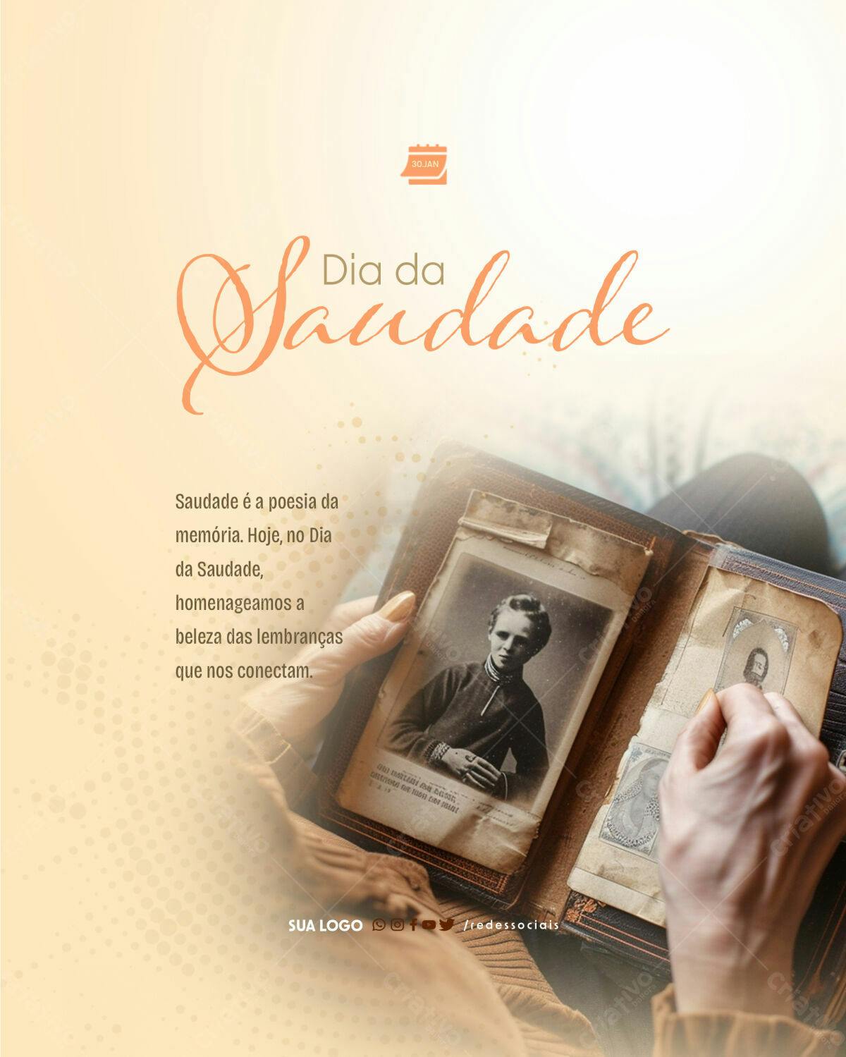 Post para o Dia da Saudade PSD Editável