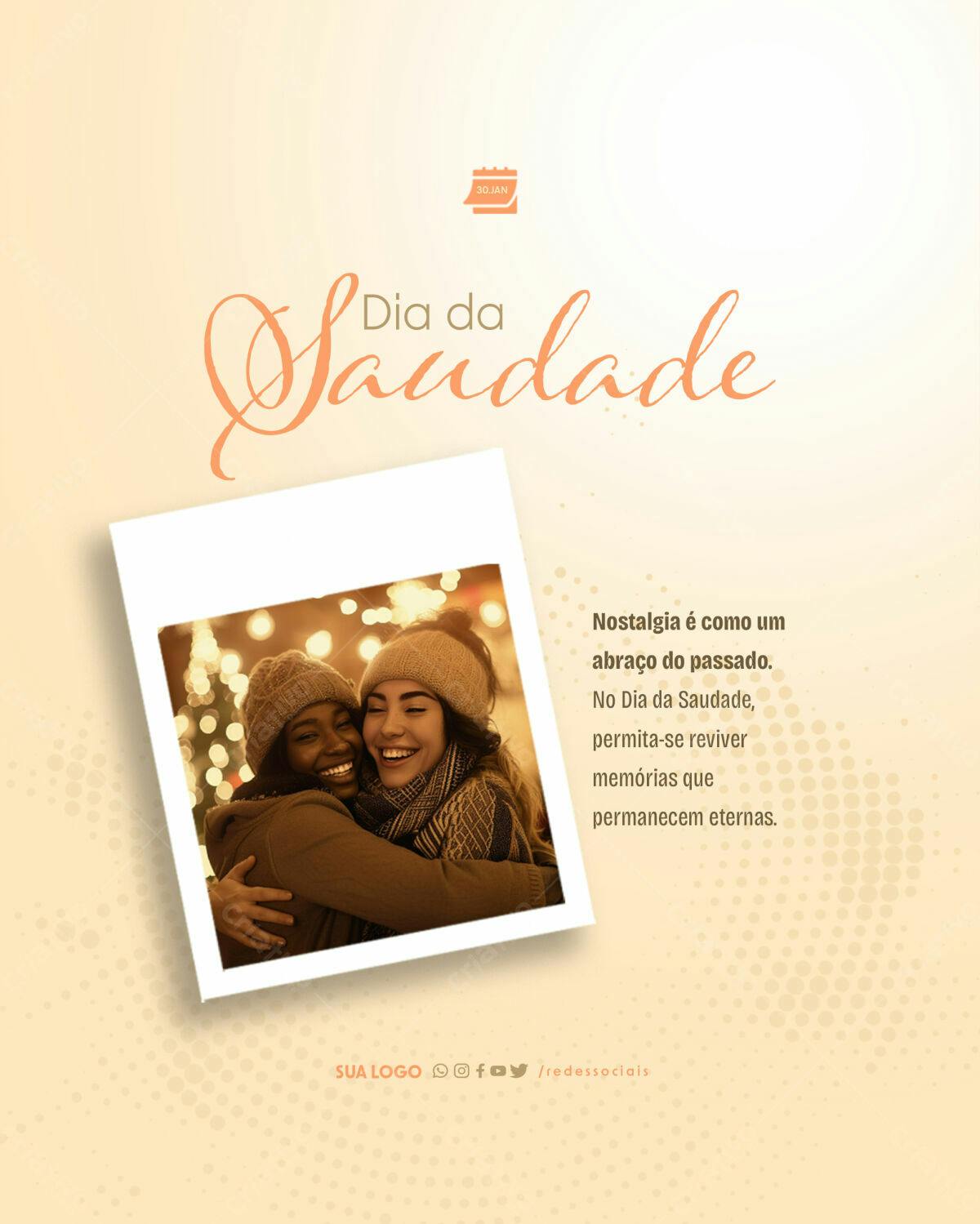 Post para o Dia da Saudade PSD Editável