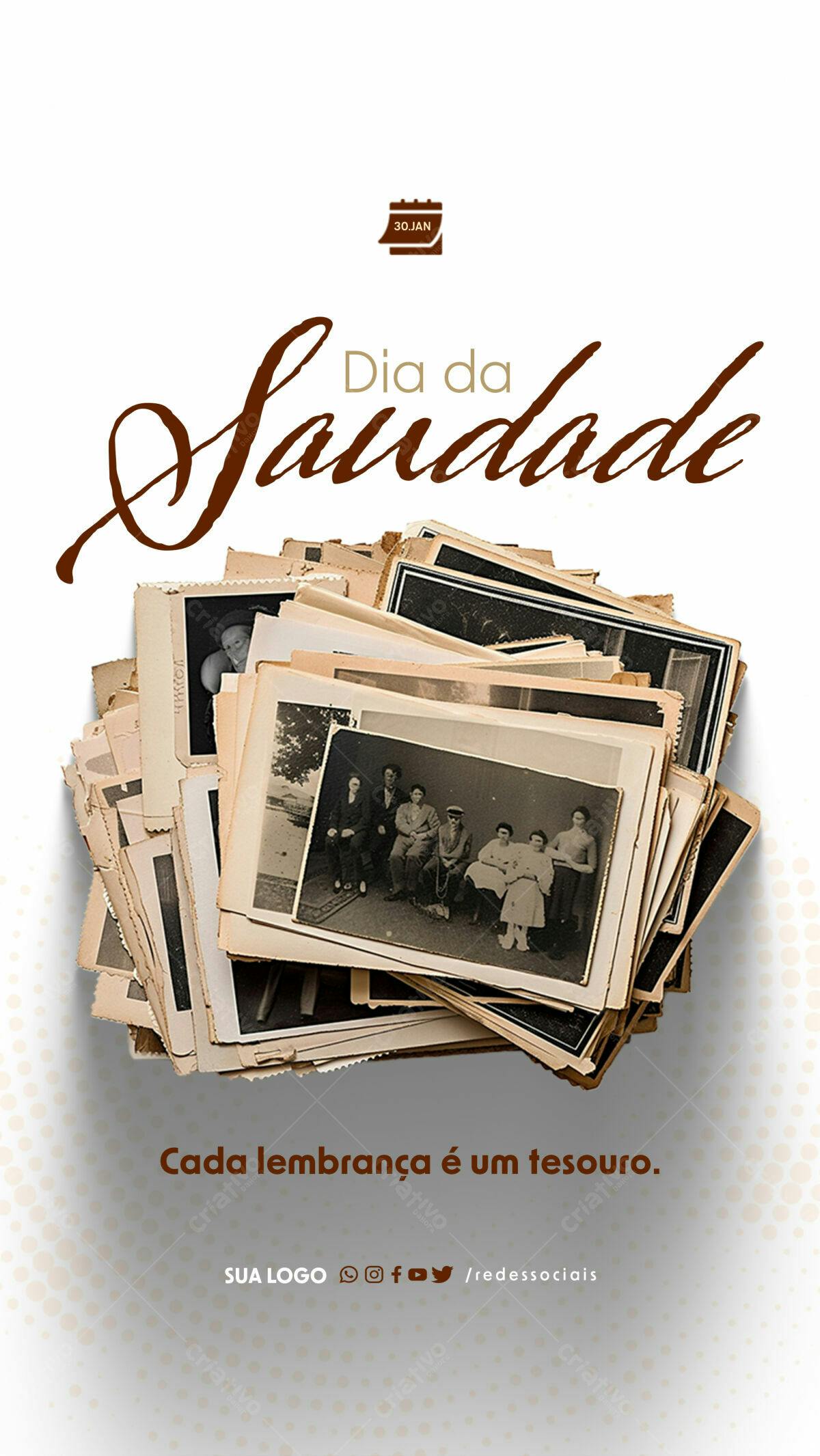 Flyer Dia da Saudade PSD Editável