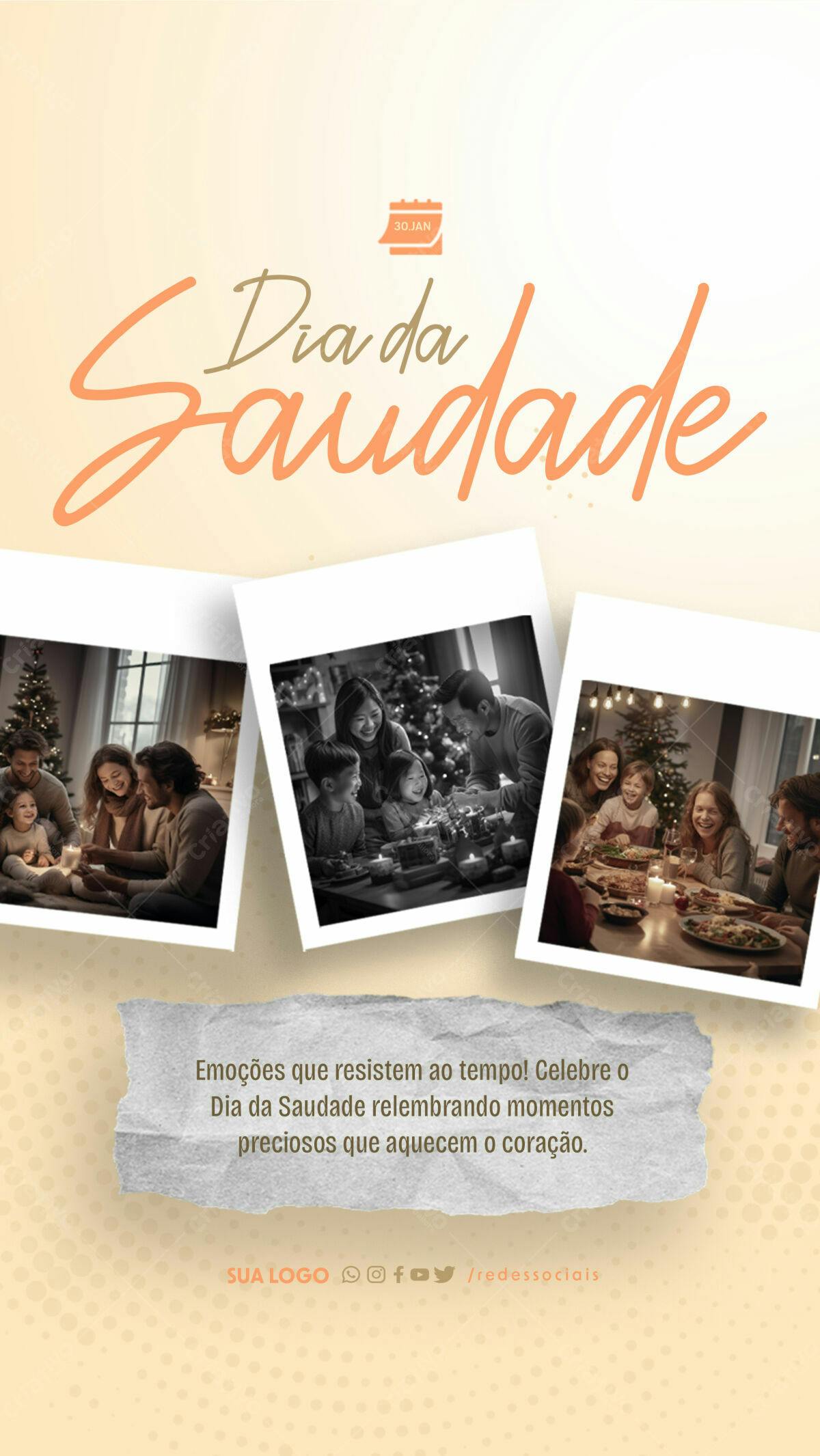 Flyer para o Dia da Saudade PSD Editável