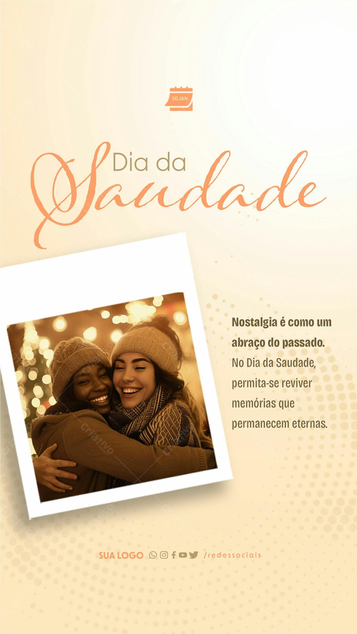 Flyer Dia da Saudade PSD Editável